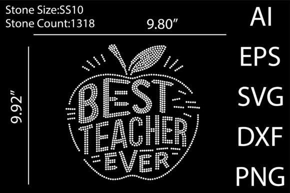 Best Teacher Ever Rhinestone Design: A Sparkling Asset