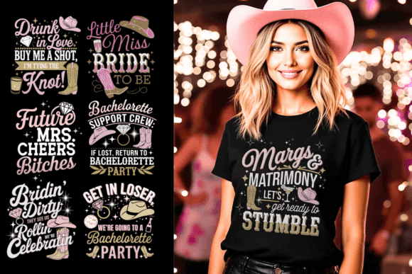 Elevate Your Event with Bachelorette Party Design PNGs