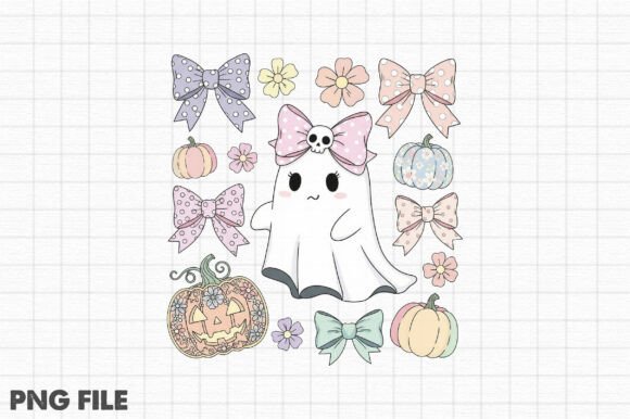 Ghost with Bow Decor Sublimation Design: A Versatile Creative Asset