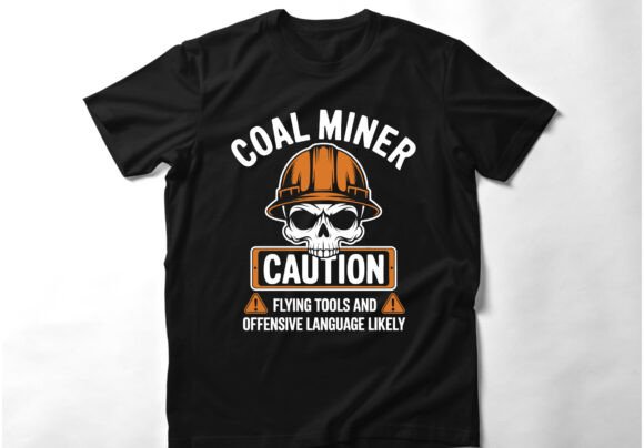 Hilarious Mining T-Shirt Design: Editable Vector Art for Print
