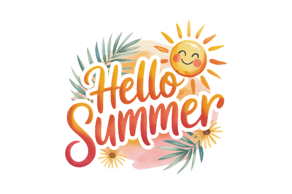 Infuse Seasonal Energy with Hello Summer PNG Sublimation Design