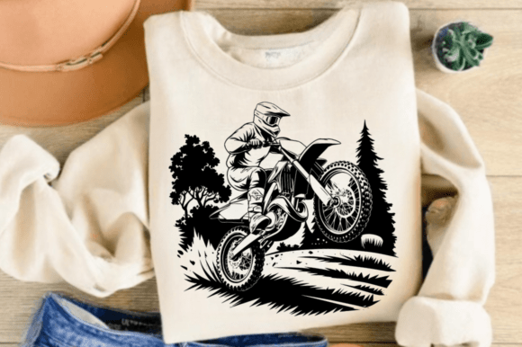 Motocross Rider SVG Clipart Design: A Dynamic Asset for Modern Creators