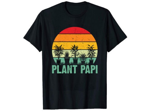 Plant Papa Father T-shirt Design: A Modern Graphic Asset