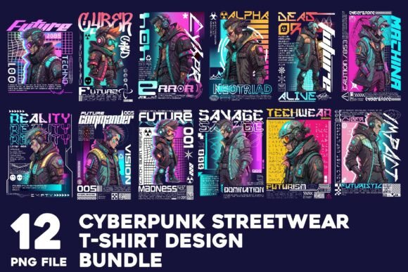 Urban Cyberpunk Streetwear: Design Assets for Modern Aesthetics
